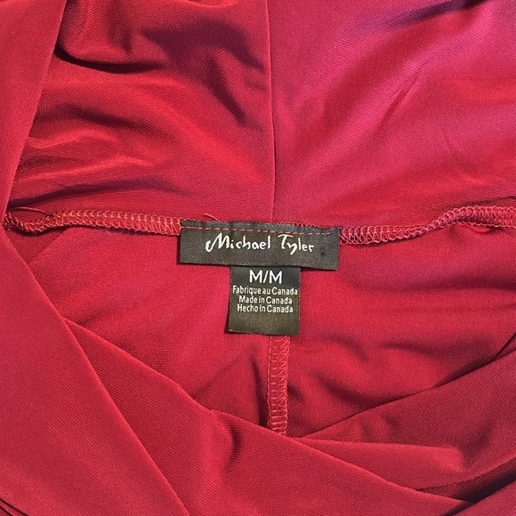 ✨🎄✨MICHAEL TYLER RED/BURGUNDY DRESS Size M NWOT - Picture 8 of 8